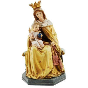 Statua in Poliresina/Resina della Madonna Romana della Montagna Statua da Tavolo in Resina di Carmel con Bambino, Figurina da 8 Pollici - Product Image 1