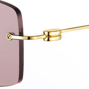 Tùy Chỉnh Nylon Gradient Ống Kính Unisex Kính Mát Thời Trang Cổ Điển Không Có Vành Kim Loại Khung Kính Mát Nam Phụ Nữ - Product Image 6