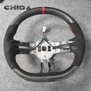 Volante Deportivo de Fibra de Carbono Compatible con <span class=keywords><strong>Mercedes</strong></span> <span class=keywords><strong>Benz</strong></span> W205 W212 CLA W117 W222 S550 GLA X156 GLC63 G500, Piezas Automotrices - Product Image 1