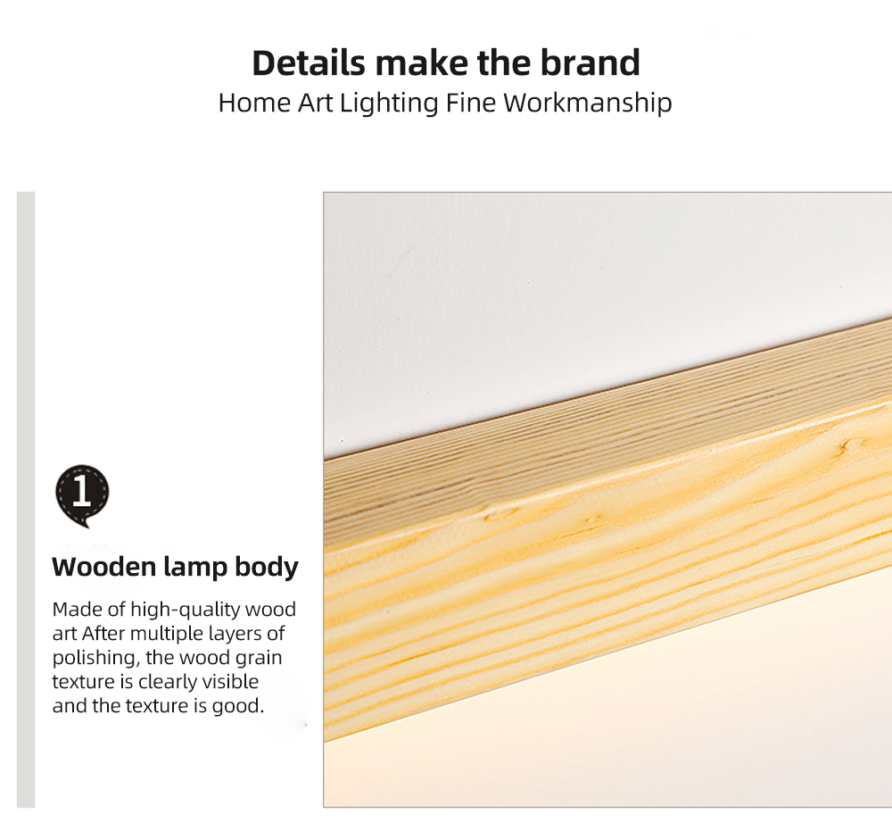 Energy-saving Simple Wall Lamp Wooden Straight Line Wall Lamp Creative Personality Corridor Hotel Restaurant Wall Lamp