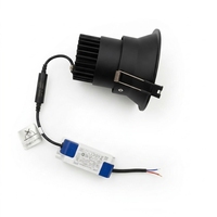 Spot encastré COB noir et blanc 6W-30W, orientable, blanc chaud, neutre, froid, éclairage LED de plafond encastré, downlight LED CCT