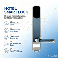 Cerraduras Inteligentes para Puertas de Habitaciones de Hotel, Sistema de Seguridad Price Intelligence, Acero Inoxidable, Electrónicas, con Tarjeta de Proximidad RFID NFC, Sin Llave
