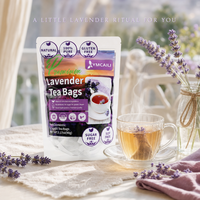 Thé à la lavande aux fleurs et herbes, 60 sachets, 90g, sans caféine, pour une tasse du soir, infusion apaisante, douce et chaude, pour le quotidien