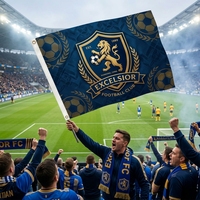 3x5-Fuß Maßgefertigtes Fußballverein-Logo, Knitterfrei, Vliesstoff, Digitaldruck, für Außenbereich, UV-Beständig