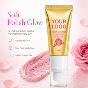 Exfoliante Facial <span class=keywords><strong>Iluminador</strong></span> con Niacinamida y Extracto <span class=keywords><strong>de</strong></span> Rosa, 50g, Personalizable con Logotipo, Exfolia Suavemente, Purifica en Profundidad los Poros, Limpia, Suaviza e Ilumina - Product Image 1