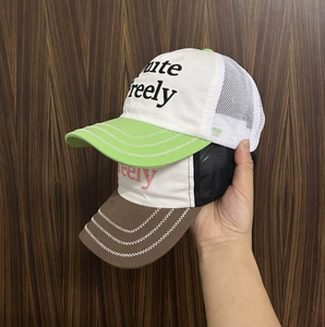 Hot Sale Color Contrast <b>Trucker</b> Hat Women <b>Men</b> Letter Embroidery Breathable Mesh Baseball <b>Cap</b> Adjustable Snapback Summer - Product Image 6