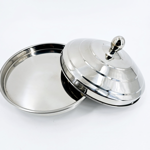 Juego de accesorios de escenario para espectáculo de magia profesional: Brazier de acero inoxidable plateado de doble capa, modelo Becomes Dove Pot - Product Image 1