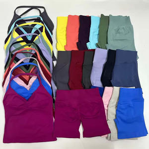 Ensemble de <span class=keywords><strong>Sport</strong></span> 2 Pièces de Haute Qualité Vente en Gros Tenue de Gym et Fitness avec Haut Zippé Soutien-Gorge Actif et Legging de Yoga - Product Image 1