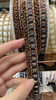 Vente en gros en stock de garnitures en dentelle perlée de 1.5cm ananas perle maille bord dentelle ondulée maison Textile oreiller dentelle bande d'insertion vêtements