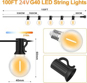 Guirnalda de Luces LED Solares de 20m 30m 50m 100m con Clasificación IP65 para Navidad, Halloween, Interiores y Exteriores, Decoración para Cafés, Patios y Jardines - Product Image 3
