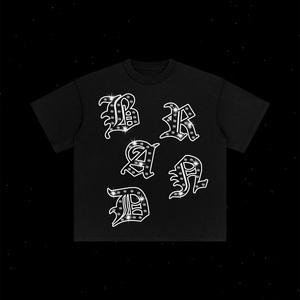 เสื้อยืดแบบสวมหัวของผู้ชายทันสมัย2025เสื้อยืดผ้าฝ้ายทรงหลวมใส่สบายทรงหลวมเสื้อถักลายพองซักได้ใส่สบายมีตัวอักษร - Product Image 3