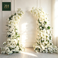 Arco de Flores Estilo Monet con Peonías y Margaritas para Decoración de Bodas y Fiestas al Aire Libre
