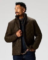 Blouson d'hiver personnalisable 2025 avec col montant, design matelassé en nylon écologique, style vintage, service OEM pour hommes