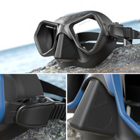 Nuevas máscaras de buceo de Marco grande de alta definición de fábrica, gafas de esnórquel, antiniebla, logotipo de bajo volumen, características de buceo impermeables