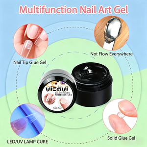 <span class=keywords><strong>Gel</strong></span> UV Adhésif Solide 5ml pour Ongles, Sans Coulissement, <span class=keywords><strong>Gel</strong></span> de Modelage Longue Durée pour Extension d'Ongles à Presser, <span class=keywords><strong>Manucure</strong></span> DIY, Colle Diamant - Product Image 4