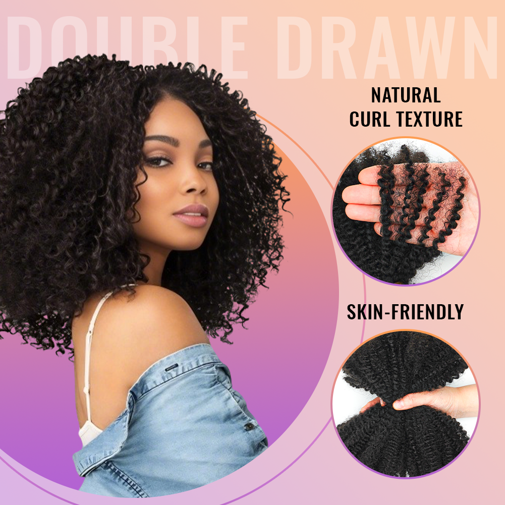 KAMA Natural Remy Brazilian 4C 100% Human Hair Afro Kinky Bulk for Braiding and Micro Twist Detail Section 2