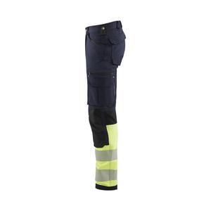 BLAKLADER - 119316428933C150 Pantalones elásticos de 4 vías Hi-Vis sin bolsillos para uñas Azul marino/Amarillo ROPA DE TRABAJO DE LA HI-VIS - Product Image 5