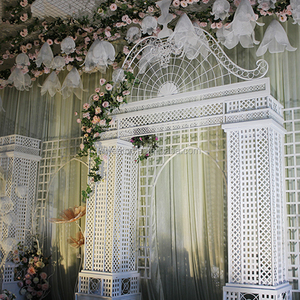 Décor de scène de mariage, grande arche de toile de fond métallique, à vendre, 2019 - Product Image 3