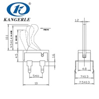 Micro-interrupteur en plastique SPDT KFC-V-105C, détecteur SMD, interrupteur IP67 DC 30V 0.1A certifié ROHS pour l'alimentation électrique