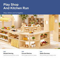 Ensemble de jeu en bois pour enfants : marché et coin cuisine, mobilier Montessori pour maternelle, garderie et crèche