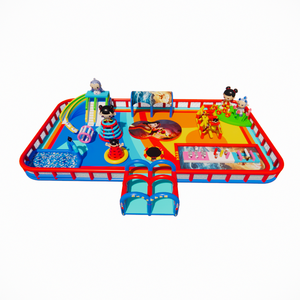 <span class=keywords><strong>Parc</strong></span> de jeux gonflable sur le thème des héros légendaires avec toboggan arc-en-ciel et piscine à balles, équipement d'amusement pour enfants de qualité commerciale - Product Image 1
