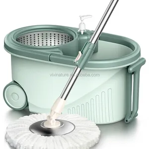 Stainless Steel 360 easy Rolling Spin rotation Mop