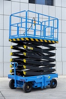 Élévateur à ciseaux à chenilles de 12m avec vérins à rouleaux pour le travail de l'air pour les ascenseurs et les travaux
