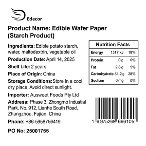 0.3Mm Giấy Wafer Gạo Nếp Trang Trí Nướng Bánh Nhập Khẩu Hà Lan Kẹo Bánh Mì Hấp Giấy Hoa Ăn Được - Product Image 2