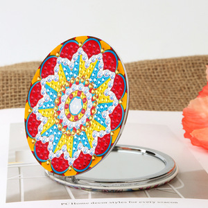 Diamond Painting Compact Mirror <strong>Mandala</strong> Diamond Art Small Travel Pocket Mirror Diamond <strong>Dots</strong> DIY Craft Kits - Product Image 3