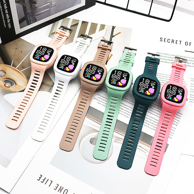 Best Selling Women Men Luxury Sports Customize Logo Digital Children Big Screen Square LED Student Wrist Watches
