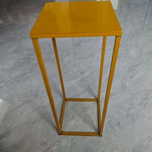 חם מלבן מכירה חם זהב אלקטרוצלחת חתונה פרח מעמד - Product Image 1