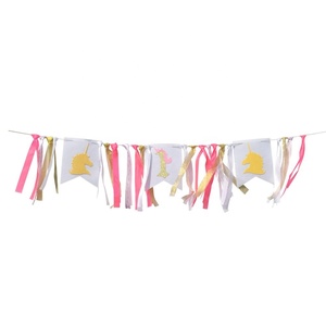 Pink <strong>Flamigo</strong> Banner 1st Birthday Baby Shower Gifts Baby Dining Chair Decoration Background 1st Birthday Decorations Kids Banner - Product Image 5