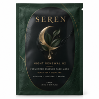 Sachet personnalisé imprimé à chaud avec feuille d'or 28 ml, anti-odeur, qualité alimentaire, scellé sur trois côtés, avec encoche de déchirement, pour emballage de masque facial à l'essence fermentée