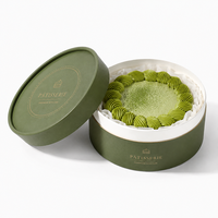 Boîte cylindrique de luxe recyclable avec logo personnalisé, de qualité alimentaire, pour thé, biscuits, pâtisseries, gâteaux au fromage basques, résistante au four