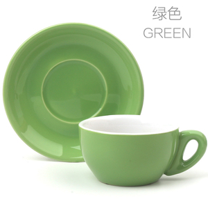 Cốc Trà Cà Phê Bằng Đá Và Đĩa Đặt Màu Gốm Tráng Men <span class=keywords><strong>200Ml</strong></span> Cốc Màu Đỏ/Trắng/Xanh Nhạt Với Ống Hút Thân Thiện Với Môi Trường CE / EU - Product Image 5