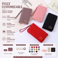 Hongbo meilleure vente 7 couleurs en cuir véritable souple 6 anneaux d'or lié A6 Zippy Binder portefeuille comme cadeau de noël/bureau/école/anniversaire