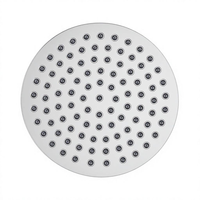 Pommeau de Douche Rond en ABS Écologique Facile à Installer, Chromé, Fixation Murale pour Salle de Bain