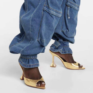 Peep Toe <span class=keywords><strong>Talon</strong></span> Pantoufle 2025 nouveauté femme chaussures chaton or rose mode pantoufles femmes <span class=keywords><strong>Mules</strong></span> talons - Product Image 5