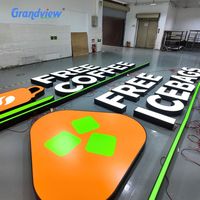 Enseignes Lumineuses de Restaurant Lettres Enseignes pour Magasins Conceptions 3D LED Électroniques Extérieures Logo Panneau