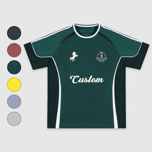 Camisetas de Fútbol Personalizables con Logotipo y Bloques de Color, Camisetas Deportivas de Poliéster <span class=keywords><strong>para</strong></span> Hombre, Camisetas de Malla <span class=keywords><strong>para</strong></span> Correr - Product Image 3