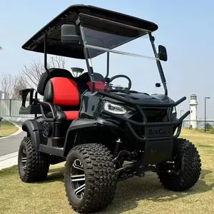 Tout nouveau design L2 + 2 4 personnes 48V batterie au lithium voiturette de golf conduite sur route chariot de golf soulevé électrique