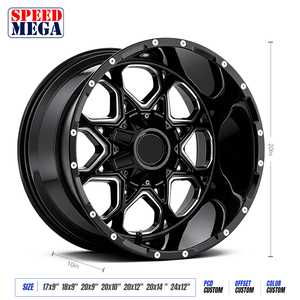 ล้อแม็กซ์อะลูมิเนียม SPEED MEGA แบบชิ้นเดียว สีดำด้าน ลายหลายก้าน ขนาด 5.5 นิ้ว สำหรับติดตั้งเพิ่มเติม/อัพเกรด ใช้ได้กับรถยนต์ทั่วไป - Product Image 3