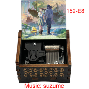 Boîte à musique vintage à manivelle avec mécanisme Sankyo, inspirée de l'anime japonais <span class=keywords><strong>Suzume</strong></span> <span class=keywords><strong>No</strong></span> <span class=keywords><strong>Tojimari</strong></span>, cadeau pour petite amie, décoration d'intérieur - Product Image 3