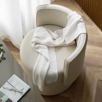 Moderner Kunstleder Schmink tisch Stuhl mit drehbarer Rückenlehne Design Wohnzimmer Schlafzimmer Stuhl Make-up Hocker
