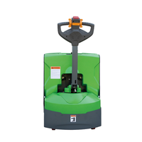 Chariot à palettes électrique portable MOVMES avec capacité de 1800 kg, batterie lithium-ion, pneus pleins