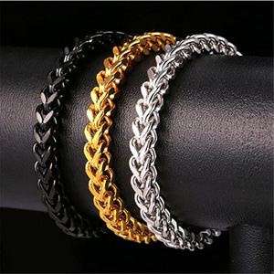 สร้อยข้อมือและสร้อยคอแฟรงโก้ลิงค์สแตนเลสชุบทอง 18K ขายส่ง - ขนาด 3 มม. - 6 มม. เครื่องประดับแฟชั่นสำหรับผู้ชาย - Product Image 6