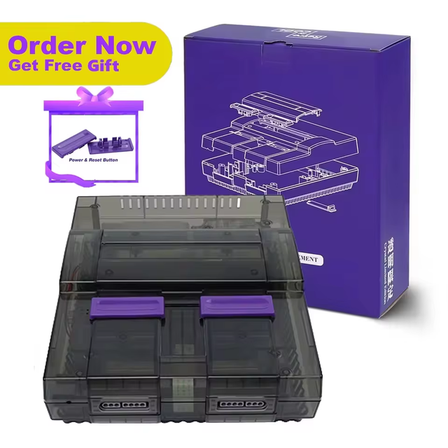 Bitfunx SNES Shell Replacement Housing for SNES Replacement Case Retro Game Accessories SNES Games