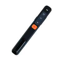 Présentateur sans fil 2,4 G de type clip avec pointeur laser rouge, contrôle de page haut/bas, portée de 50 m, batterie rechargeable Type C pour PowerPoint