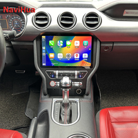 Navihua Radio mobil sistem Multimedia Android, Radio kepala navigasi GPS mobil layar sentuh untuk Ford Mustang 2014-2020