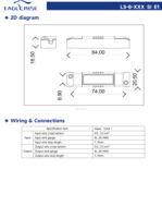 Alimentation LED Eaglerise LS-8-200 SI E1 8W 200mA 220-240VAC 30-42V à courant constant pour intérieur